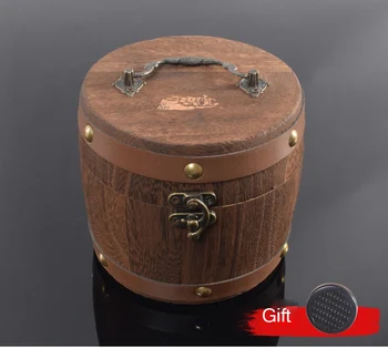 

European retro style black walnut solid wood tobacco box Moisturizer Case Smoking Accessories Home decoration Birthday gift