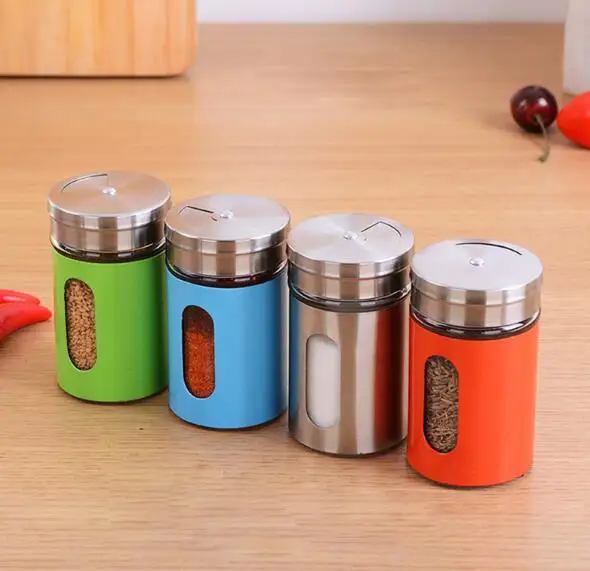 

Баночки для специй, соли, перца, из нержавеющей стали, 4 разных отверстия, 50 шт.