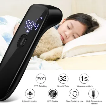 

LCD IR Non-Contact Forehead Thermometer Digital Infrared Body Temporal Thermometer Meter with Fever Alarm термометр уличный
