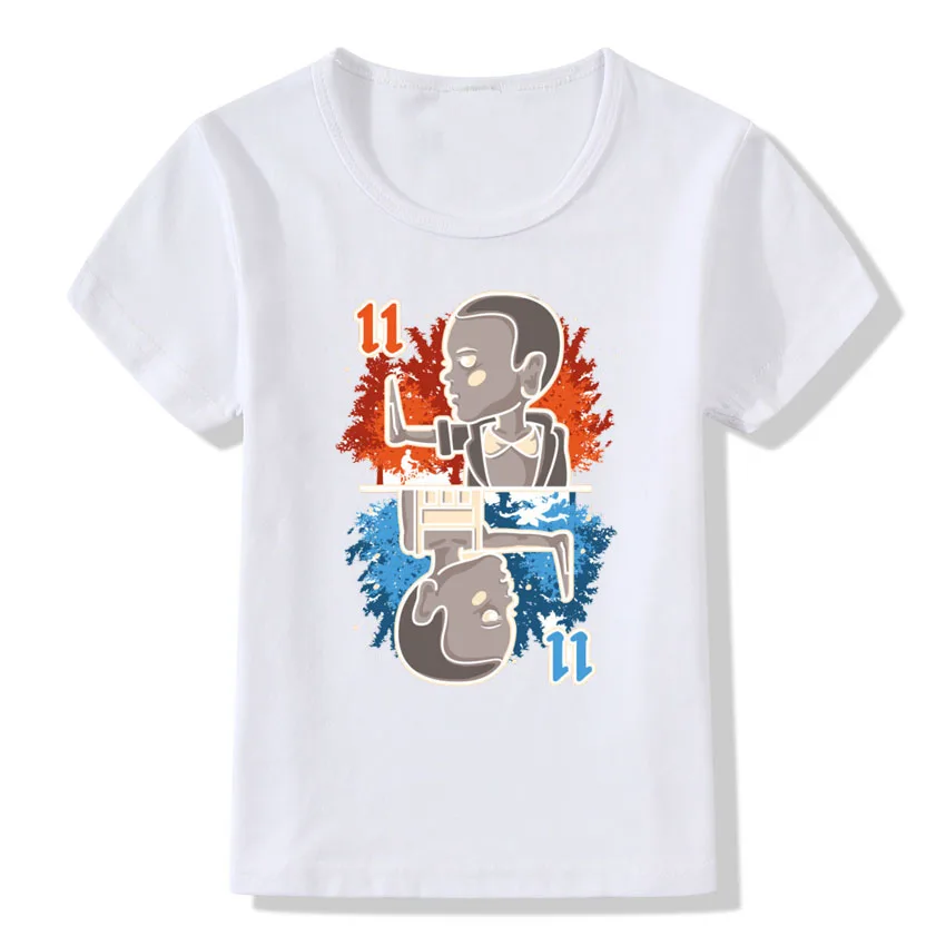 Футболка с принтом команды Eleven Stranger Things VS Star Wars Детская футболка с героями мультфильмов для мальчиков и девочек уличная летняя одежда - Цвет: C8