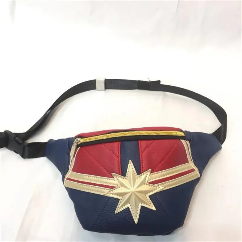 Марвел пленка Марвел Капитан Дэдпул периферийные тисненые портмоне игровой автомат чудо-женщина PU сумка на плечо подарок - Цвет: Captain Marvel-2