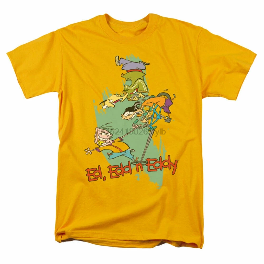 Ed Edd N Eddy Мужская свободная Осенняя Футболка желтая Rockabilia |