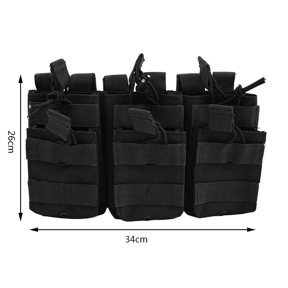 Тактический MOLLE тройной Открытый Топ подсумок быстро AK AR M4 FAMAS маг дампа патронов мешок 1000D нейлон военный пейнтбольное оборудование