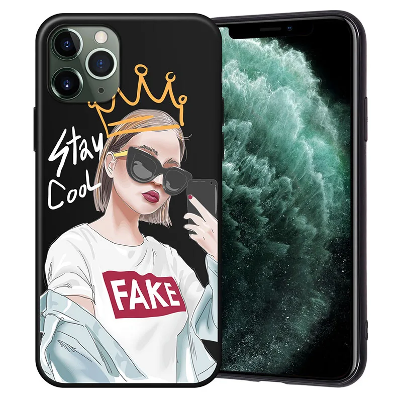 Чехол для Funda iPhone 11 Pro, 5, 5s, 6, 6 S, 7, 8 Plus, X, XS Max, Модный чехол для девочек, чехол для iPhone 7, мягкий чехол из ТПУ для iPhone XR