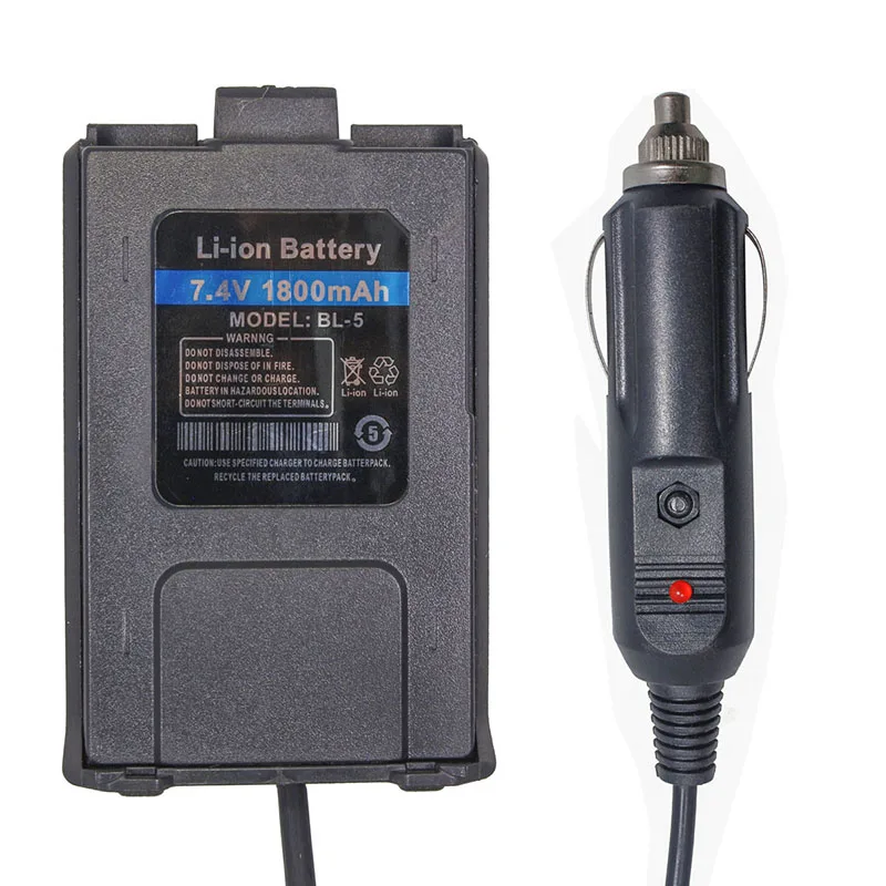 Зарядное устройство Baofeng для автомобиля Eliminator 12 В раций BAOFENG серии UV 5R 1 2 1|Запчасти