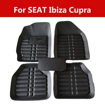

Auto Vans Carpet Car Floor Mat For Seat Ibiza Cupra Leather Front&Rear Waterproof