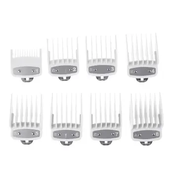 

8/10Pcs Barber Shop Styling Guide Comb Set Transparent Hair Clipper Limit Comb