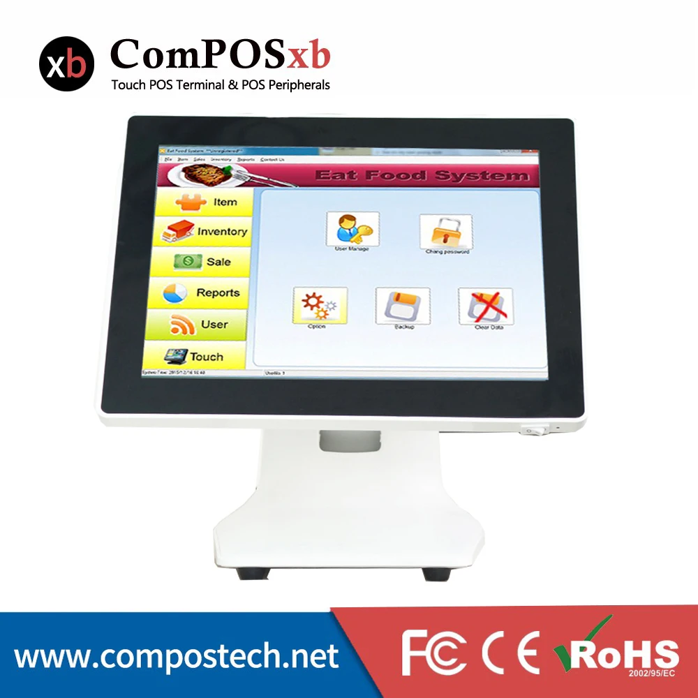 US $262.00 High quality pos terminal 15inch capacitive touch screen possystem for supermarket