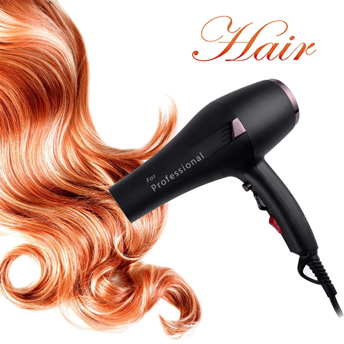 

High Quality 2400W Professional Hair Dryer High Power Styling Tools Blow Dryer Hot and Cold EU Plug Hairdryer 220-240V Machine