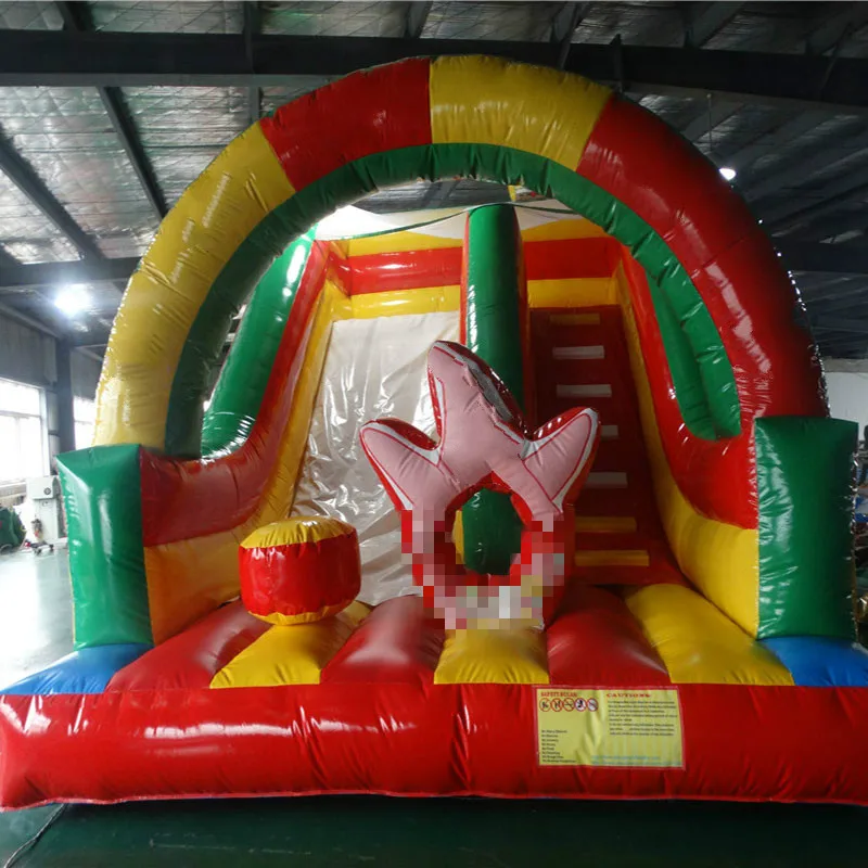 

Customized 4.5 meters high commercial grade jungle inflatable slide for sale free shipment by sea