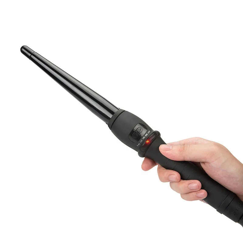 

LCD curlers Hair conical curling iron single tube ceramic glaze pear flower cone electric hair curly