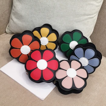 

Mini Flowers Shape HandbagWomen Crossbody Bag Children Shoulder Bags Cute Girls PU Leather Casual Messenger Bag Bolsas Feminina