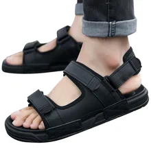 Сандалии Для мужчин летнего попа Уличная обувь; нескользящая подошва; дышащая Мужская обувь модная пляжная обувь, сандалии мужские сандалии Для мужчин May28