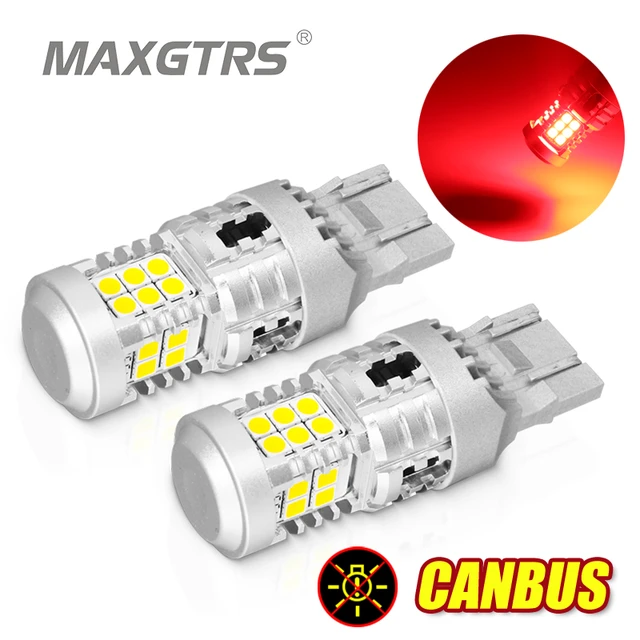 2x Canbus T20 7443 W21/5w 3030 Led Bulb White Red Orange Stop Tail Turn  Signal No Error Hyper Flash Light Brake Lamp Day Light - Signal Lamp -  AliExpress