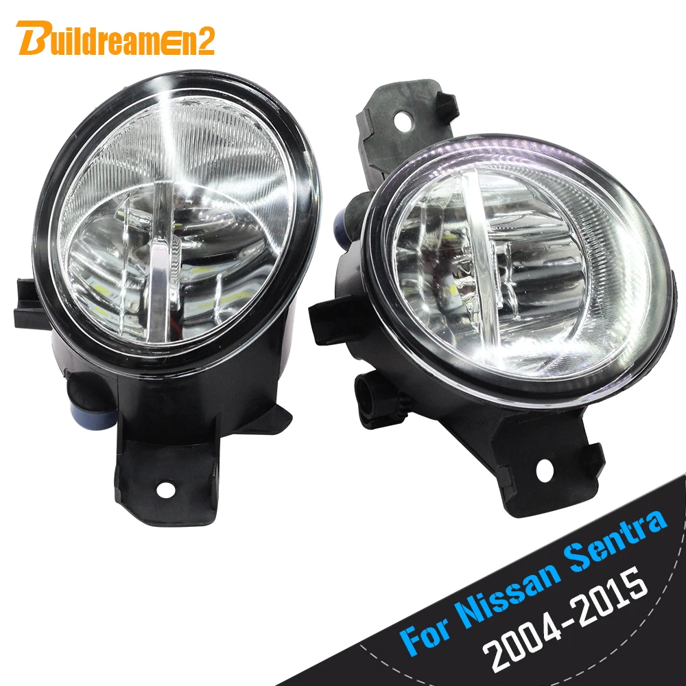 Buildreamen2 For Nissan Sentra 2004-2015 Car Styling H11 4000LM LED Lamp Right + Left Fog Light Daytime Running DRL 12V | Автомобили и