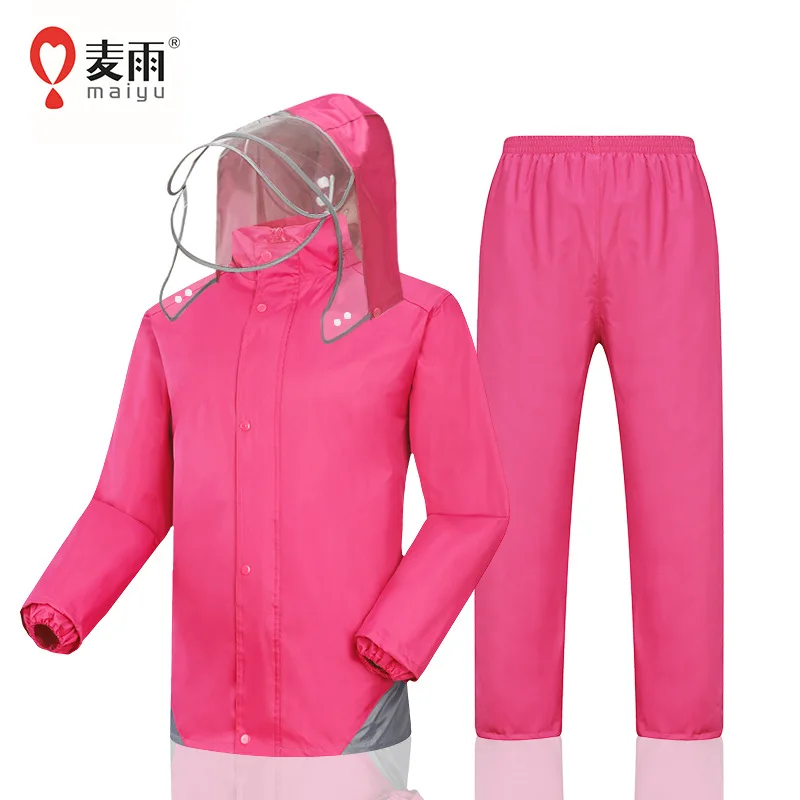 Mai yu Factory Security Customizable Take-out Wholesale Motorcycle E-Bike Adult Fashion Split Set Raincoat