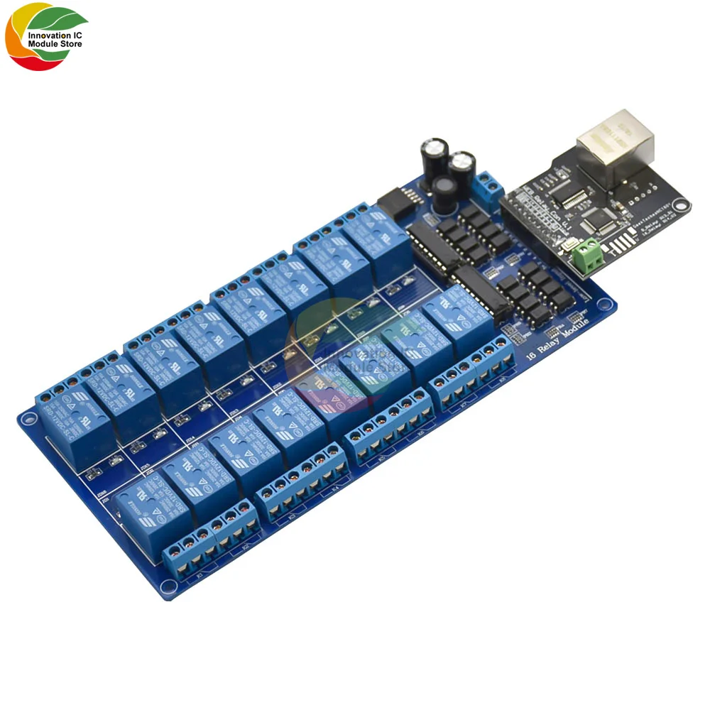 Модуль управления Ethernet ABSF сетевой веб-сервер Lan Wan порт RJ45 16-канальное реле плата