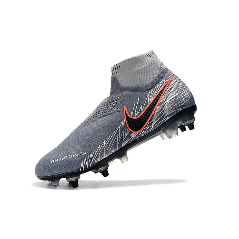 Nike Phantom VSN Elite DF SG-Pro футбольная обувь с защитой от засорения футбольная обувь с высоким голенищем бутсы уличные мужские мягкие футбольные бутсы Groud