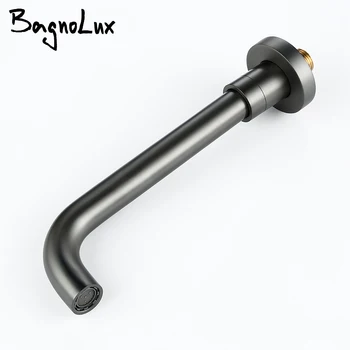 

Bagnolux Black Brushed Polished Chrome Stainless Steel Rose Gold Brass Round Bathtub Spout Basin Bathroom Faucet
