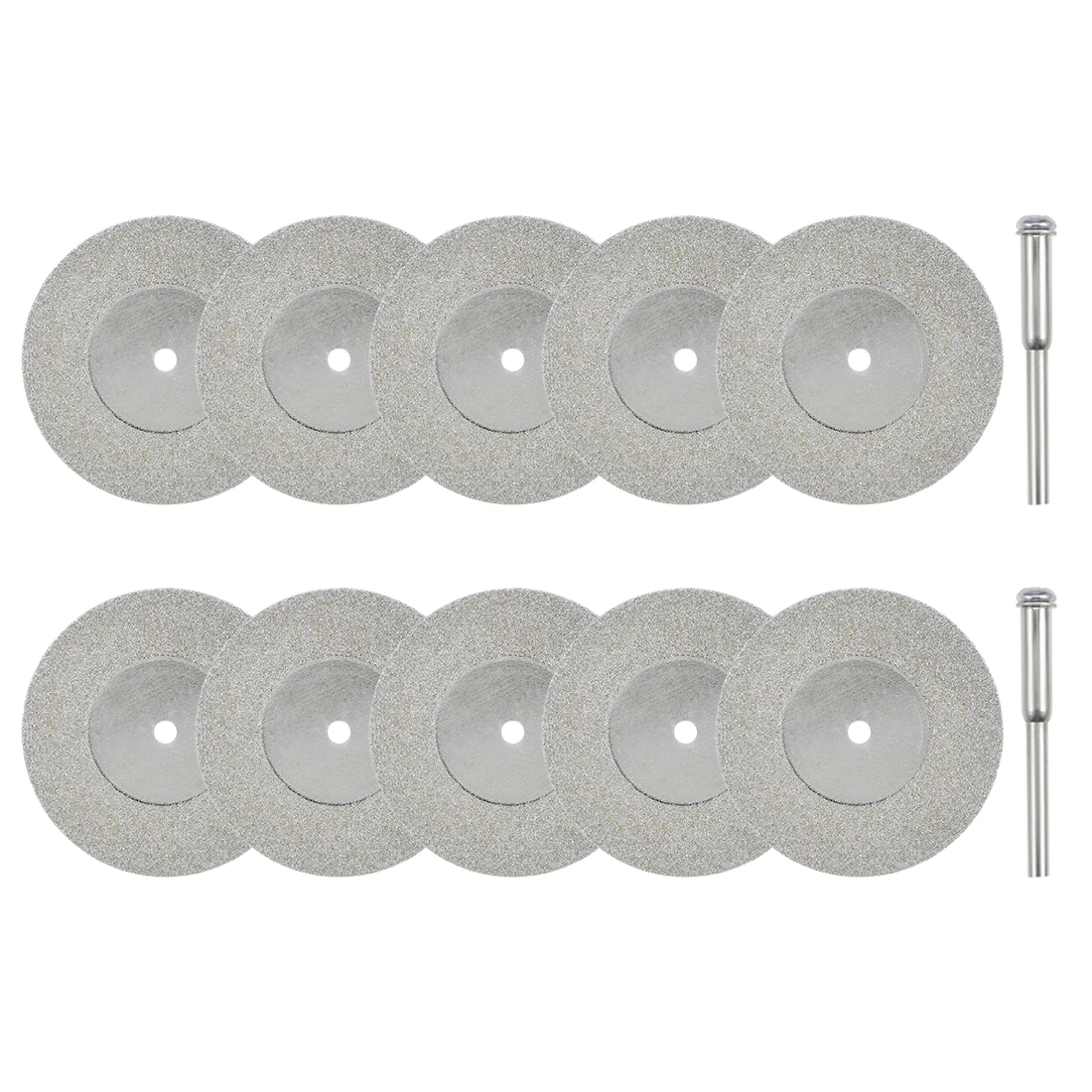 uxcell 10 Pcs 40mm Diamond Cutting Wheels Cut Off Discs with 2 Pcs Mandrels for Rotary Tool