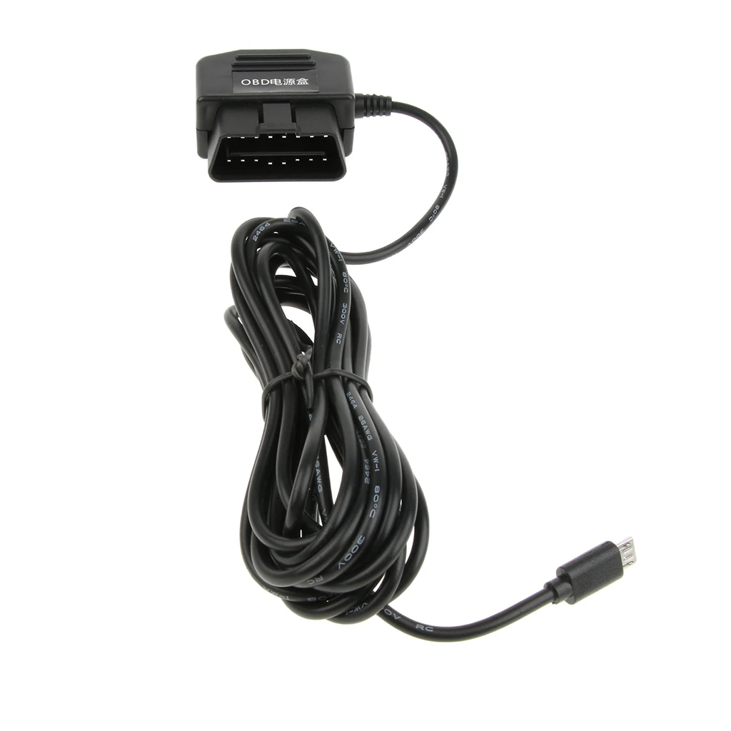 Dashcam Charging Cable Micro USB Car Inverter Cable, Car / Vehicle Fixed Cable For Mobile Phone GPS Tablet 3.5M DC12-36V To 5V