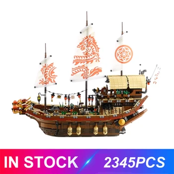 

New Lepinblocks 06057 Ninja Series Ship Compatible 70618 Destiny's Bounty Boat Building Bricks Educational Toys Children Gifts