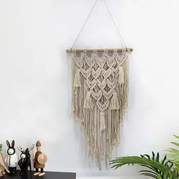 

Wall Hanging Tapestry Wall Decor Bohemian Woven Home Decoration Nordic Art Tassel Apartment Dorm Room Decor 77x38cm