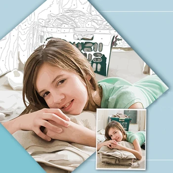 

Personality Photo Customized DIY Painting By Numbers Canvas Pet Picture Drawing Adults Frames Wall Decoration Home Children Gift