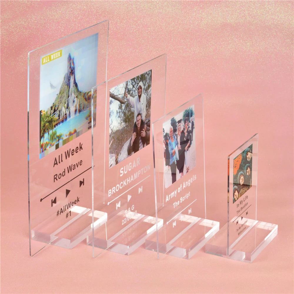 パーソナライズされたアクリル絵の具 Spotifyコード付きのパーソナライズされたオルゴール カップルの写真 お気に入りの歌のアルバムカバー フォトアルバムプレート Aliexpress