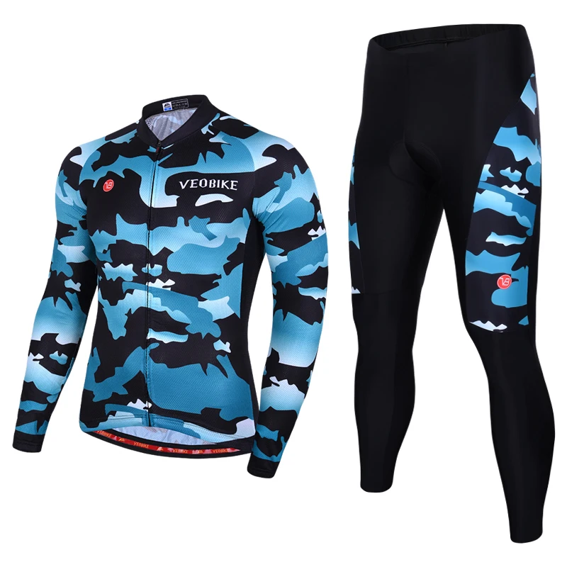 long set Топ качество короткий рукав Велоспорт Джерси наборы Ropa Ciclismo Hombre велосипедная форма быстросохнущая велосипедная Одежда MTB Одежда для велоспорта - Цвет: long set