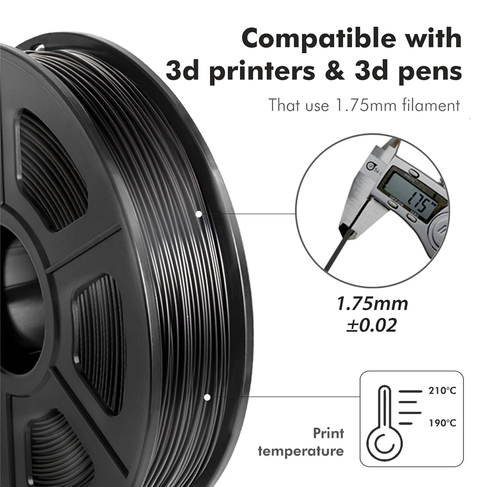 SUNLU TPU 1,75 мм 0,5 кг TPU гибкие волоконные 3D материалы для 3d принтера точность измерения+/-0,02 мм