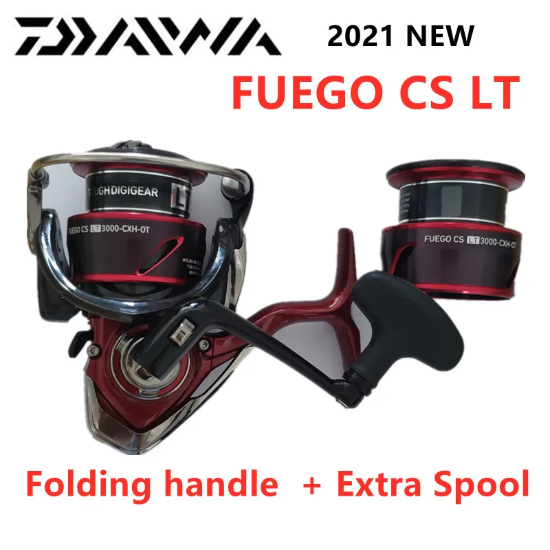 2021 Original DAIWA FUEGO CS LT 2500-XH-OT 3000-CXH-OT 4000-CXH-OT folding  handle spinning fishing reel with extra spool