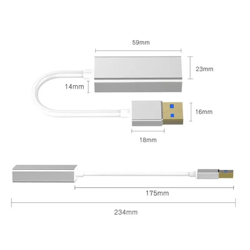 Гигабитный Ethernet адаптер Удобная практичная удобная конструкция S3-8153-U USB3.0 для RJ45 1000 м с индикатором светильник