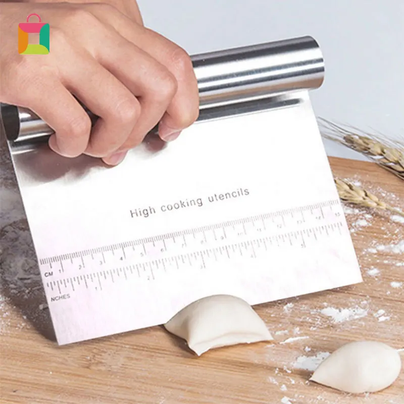 

Baking Pastry Stainless Steel Spatulas Pizza Dough Scraper Kitchen Dough Cutter Scraper