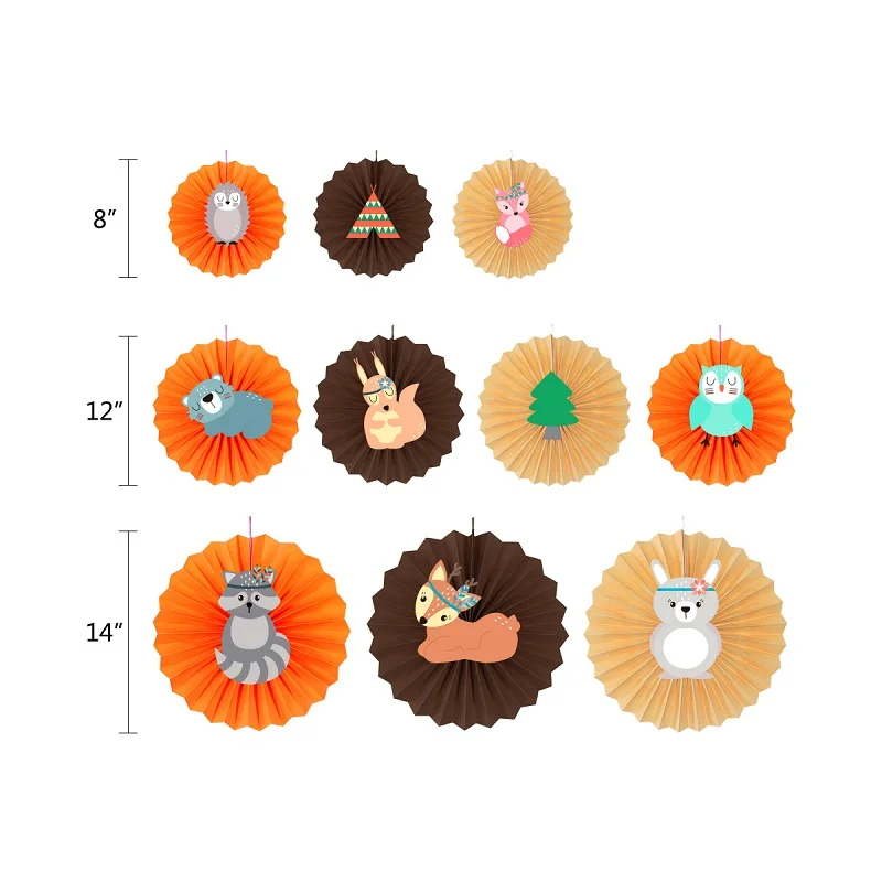 丛林动物纸扇套装-2