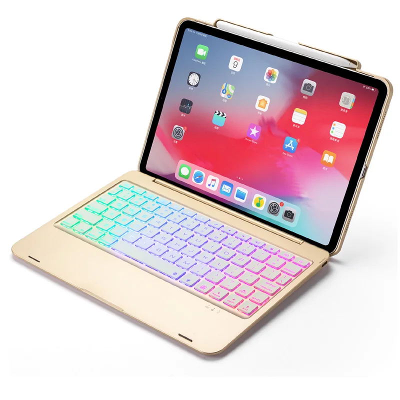 Чехол для ipad pro 11, 7 цветов, Беспроводная Bluetooth клавиатура с подсветкой, чехол для ipad pro 11, чехол