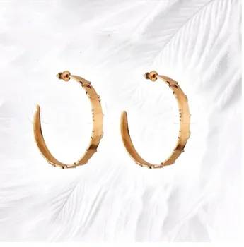 

Fashion Hoop Earring Jewelry Gold Star Letter Circle Earrings Charm Golden Circle Round Earrings For Women Girls Birthday Gift