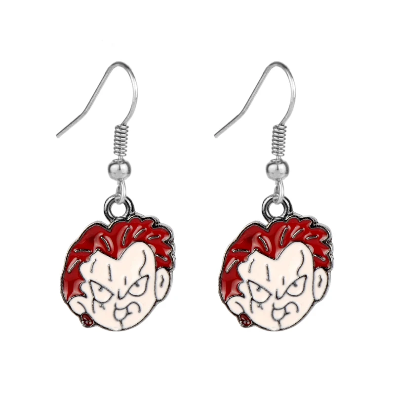 red Хэллоуин Тыква Призрак Череп висячие серьги Кошмар перед Рождеством Pennywise Стивен Кингс это Чаки Висячие Серьги Подарки - Окраска металла: red