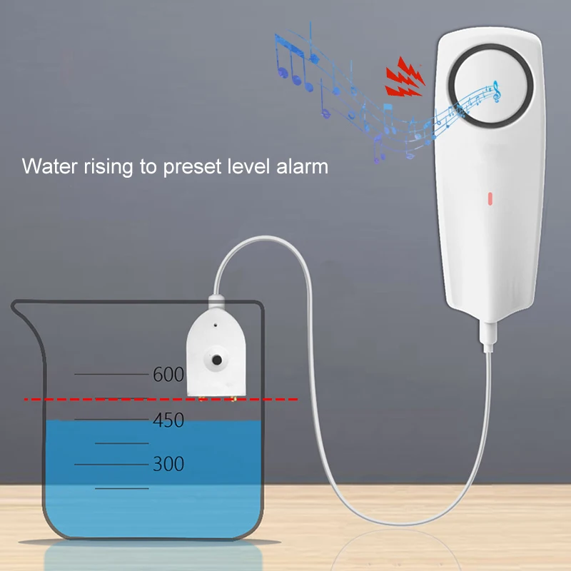 

WIFI Liquid Leak Sensor Wireless Water Level Detector Leakage Overflow Buzzer Tuya Smart Life APP Push Alarm Alerts