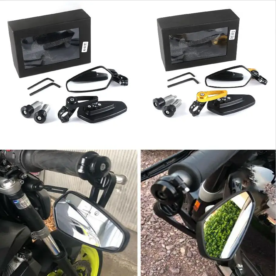 Зеркало для мотоцикла 7/8 &quot22 мм moto Руль конец боковое зеркало заднего вида Kawasaki