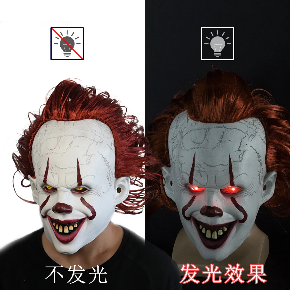 Joker Back Soul 2 Pennywise латексная светящаяся маска для косплея ужас Хэллоуин