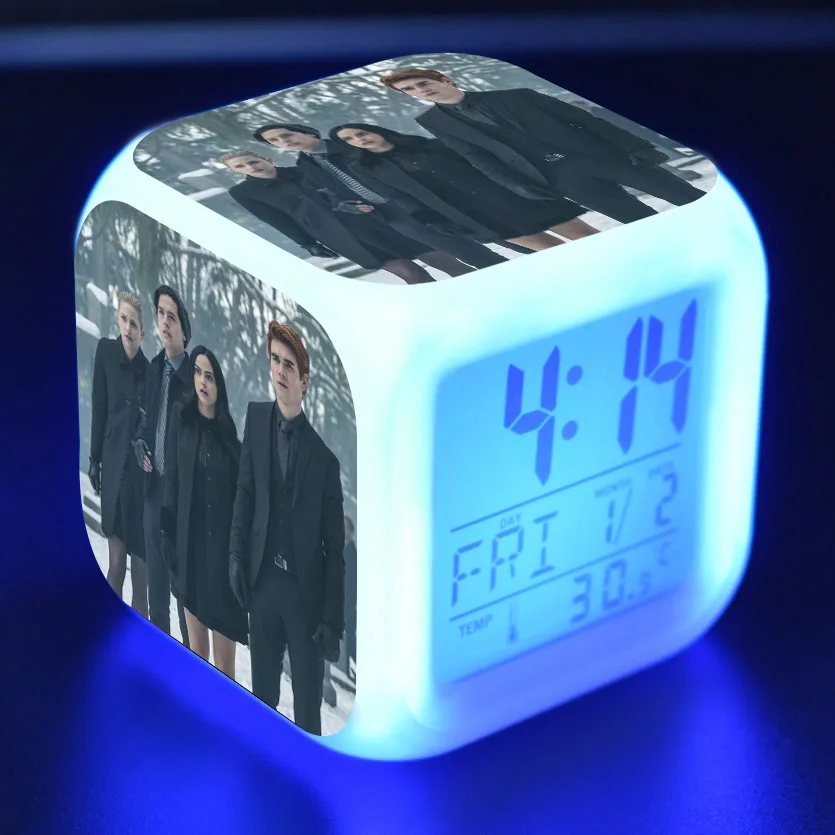 10 Ривердейл мультяшный будильник детские игрушки Led reloj будильник, цифровой Электронные часы с будильником wake up light table reveil wekker - Цвет: 10