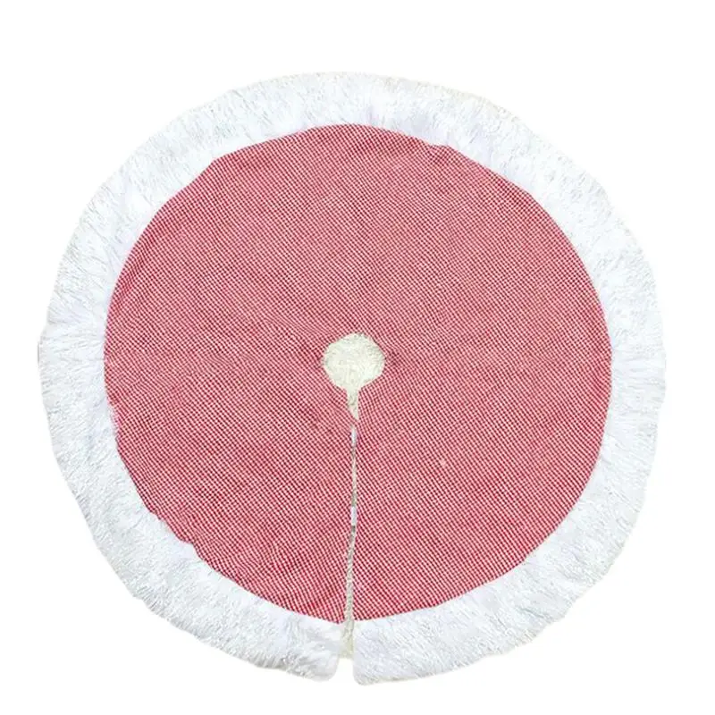 

1PC Durable Round Christmas Tree Cloth Christmas Tree Base Mat Christmas Tree Skirt Christmas Tree Apron For Party Mall Home
