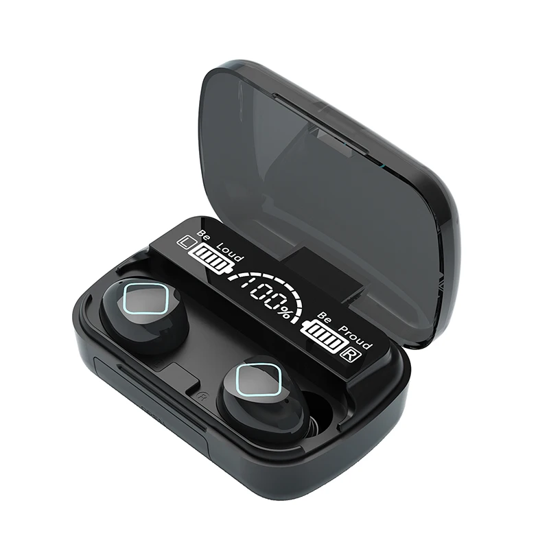 Hot TWS 5 1 Bluetooth Headset Sports Wireless LED Display Ear Hook Running Earphones IPX7 Waterproof Erbuds with Microphones