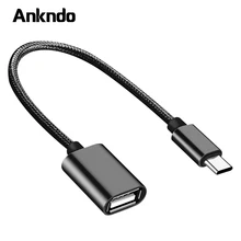 ANKNDO USB C OTG адаптер кабель type C к USB конвертер для Xiaomi samsung type-c Jack Android телефон MacBook мышь геймпад планшет