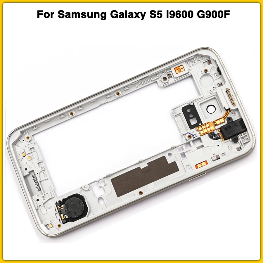 S5 средняя рамка для samsung Galaxy S5 i9600 G900F G900H средняя рамка задняя рамка Корпус Крышка с объективом камеры
