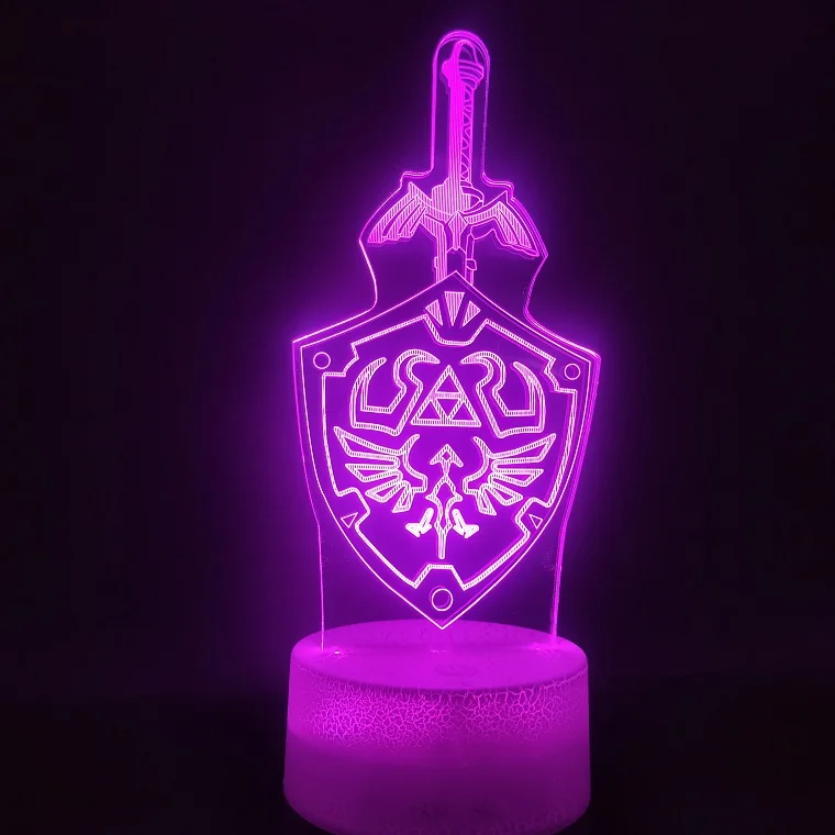 3D Legend of Zelda Triforce Night Light LED Decor Table Desk Lamp Art Lantern