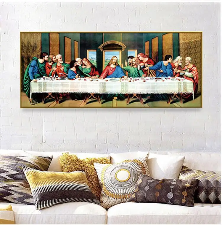  DIY 5D Diamond Painting Religious last supper Cross Stitch Embroidery Patterns Needlework diamond Rhinestone Home decor (1)