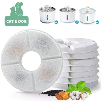 

Activated Carbon Filter For Cat Drinking Fountain 4/6/8PCS Replacement Filters Pet Round Drinking Fountain Replaced Filter