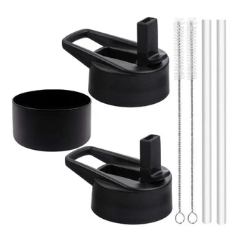 

Wide Mouth Straw Lids for Hydro Flask 12-64 Oz,Includes Silicone Protective Sleeve, 2 Straws, 2 Cleaning Brushes